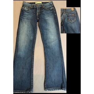 BKE Buckle Kate Jeans Womens 29X33.5 Bootcut Stretch Denim Low Rise Distressed